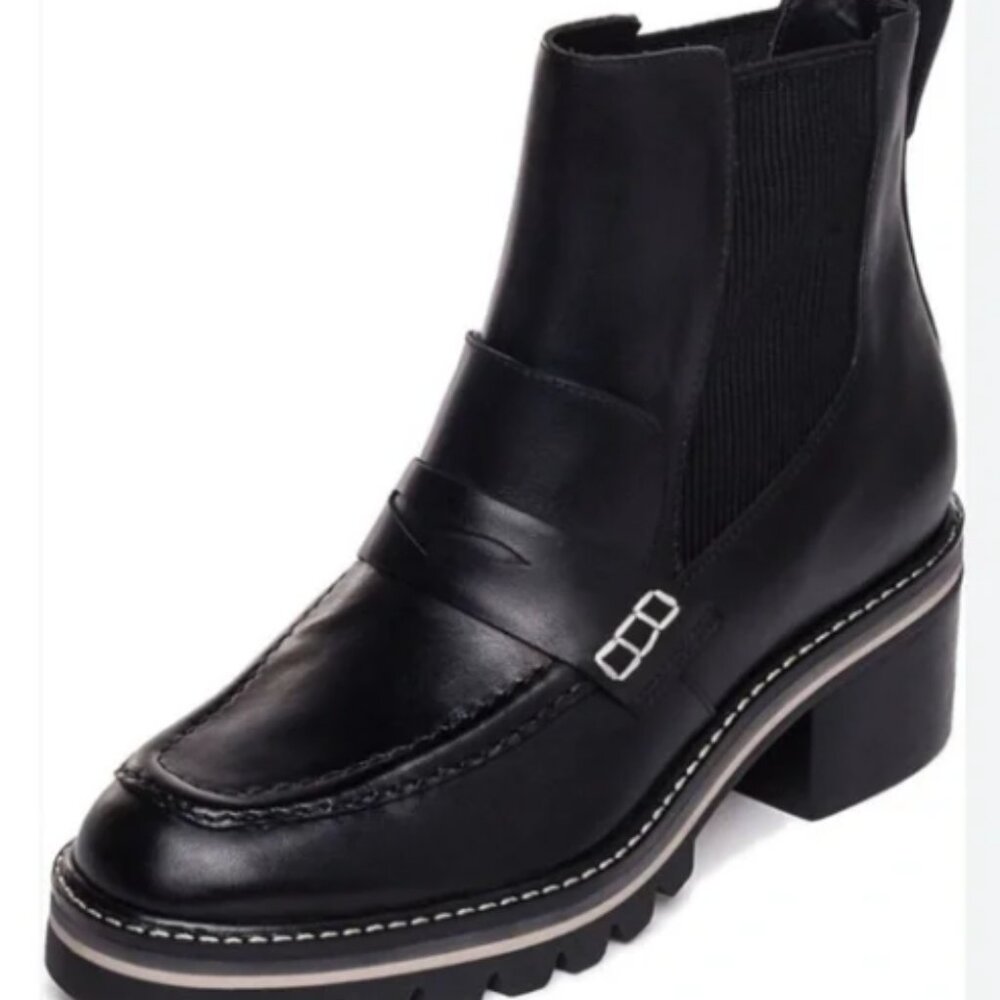 Anthropologie Bernardo Black Somers Leather Boot - Women's 6.5 M -Never Worn